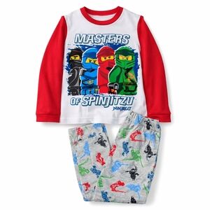 LEGO Ninjago Boys Pajamas Size 8 Masters of Spinjitzu 2pc Set Ninja Sleepwear